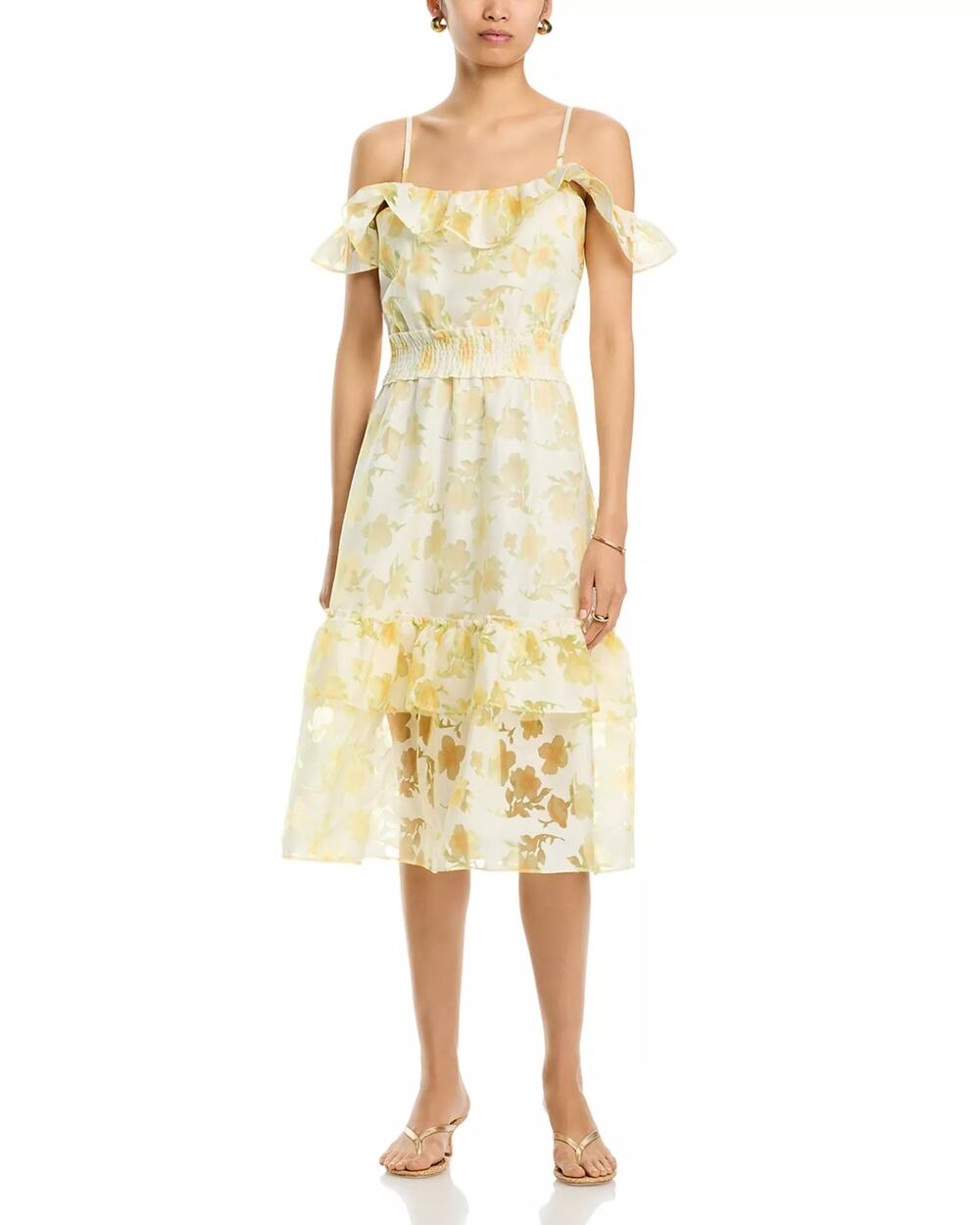 Layered with Love Edie Ruffle Midi Dress, Off The Shoulder, New with Tags, Sz S